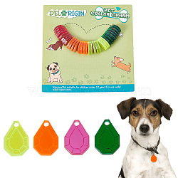 32Pcs 4 Colors Transparent Blank Acrylic Pet Dog ID Tag, for Puppy Collar Charms, Teardrop, Mixed Color, 17.5x12.5x3mm, Hole: 3mm, 8pcs/color(PALLOY-AB00045)