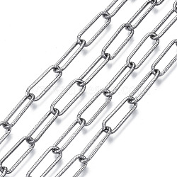 Unwelded Iron Paperclip Chains, Drawn Elongated Cable Chains, with Spool, Gunmetal, 15.1x5.1x1.1mm, about 32.8 Feet(10m)/roll(CH-S125-17A-01)