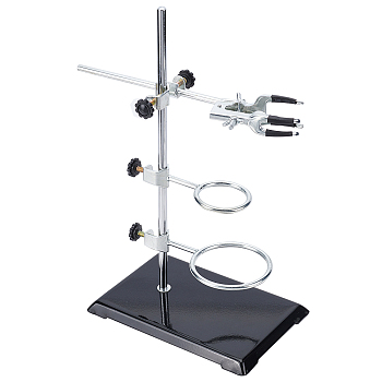 Laboratory Support Stand, with Rod, Lab Clamp, Flask Clamp, Condenser Clamp Stands, Lab Supplies, Platinum, 350mm