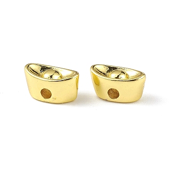Rack Plating Brass Bead, Cadmium Free & Lead Free, Long-Lasting Plated, Gold Ingot, Real 18K Gold Plated, 4x8x4mm, Hole: 2mm