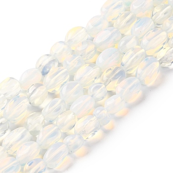 Opalite Beads Strands, Nuggets, 7~12x6~8x5~7mm, Hole: 1mm, about 43~44pcs/strand, 15.47~15.63''(39.3~39.7cm)