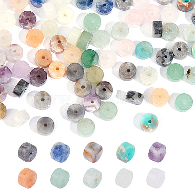 Mixed Color Disc Mixed Stone Beads