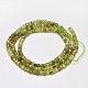 Faceted Rondelle Natural Green Garnet Beads Strands(G-F289-40B)-2