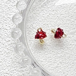 Alloy Enamel Charms, Fruits Charm, Light Gold, Mushroom, 13x9mm(PW-WGE7FA4-06)
