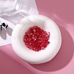 Glass Pendants, Teardrop Charms, FireBrick, 9x5.5x4.5mm, Hole: 0.8mm(FIND-WH0170-39U)