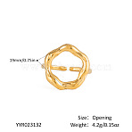 304 Stainless Steel Ring Cuff Rings for Women, Real 18K Gold Plated, Inner Diameter: Adjustable(EI0122-1)
