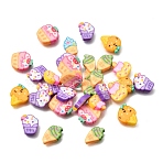 Handmade Polymer Clay Cabochons, Ice Cream, Mixed Color, 10~11x6~10x2~2.5mm, about 2570pcs/500g(PY-CBA5A20-09)