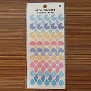 Waterproof Laser Plastic Self Adhesive Stickers, Star, Moon, Cloud & Teardrop, Colorful, 0.6~1.1x0.6~1cm, 77pcs/sheet(DIY-TAC0005-65)
