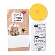 Yo Yo Maker Tool, for DIY Fabric Needle Knitting Flower, Round, Yellow, 90x6.3mm(DIY-H120-A01-04)