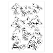PVC Plastic Stamps, for DIY Scrapbooking, Photo Album Decorative, Cards Making, Stamp Sheets, Bird Pattern, 16x11x0.3cm(DIY-WH0167-56-11)