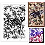 Custom PVC Plastic Clear Stamps, for DIY Scrapbooking, Photo Album Decorative, Cards Making, Butterfly, 160x110x3mm(DIY-WH0448-0409)