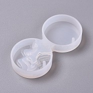 Pendant Silicone Molds, Resin Casting Molds, For UV Resin, Epoxy Resin Jewelry Making, Inland, White, 72x35x10mm, Inner Diameter: 32mm(DIY-WH0152-70)