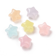 Imitation Jelly Style Acrylic Beads, Star, Mixed Color, 17x17.5x11.5mm, Hole: 3mm, about 290pcs/500g(OACR-B002-03)