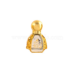 Glass Roller Ball Bottles, Arabian Style Empty Essential Oil Perfume Bottle, Refillable Bottle, Random Pattern, Trapezoid, 66x43x24.5mm(BOTT-PW0005-02B)