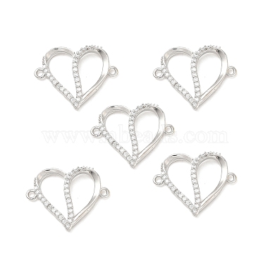 Brass Micro Pave Clear Cubic Zirconia Connector Charms(KK-E068-VB048)-3