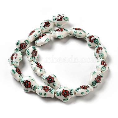Handmade Printed Porcelain Beads(PORC-F005-03E)-5