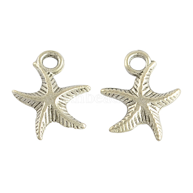 Antique Silver Starfish Alloy Pendants