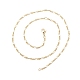 Brass Figaro Chains Necklace for Women(X-NJEW-P265-28G)-3