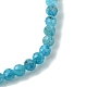 3mm Natural Apatite Faceted Round Beaded Stretch Bracelets for Women(BJEW-JB10842-03)-3