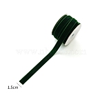 Single Face Velvet Ribbon, Ribbon for Bowknot, Flower, Gift Decoration, Dark Sea Green, 5/8 inch(15mm), about 10.94 Yards(10m)/Roll(PW-WGEB54B-12)