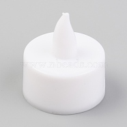 Plastic Flameless LED Tea Light Candles, Built-in Battery, for Wedding Party Holidays Home Decoration Outdoor, White, 37x40mm, 24pcs/Box(AJEW-H123-01B)