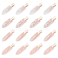 CRASPIRE 10 Pairs 5 Colors Cellulose Acetate(Resin) Alligator Hair Clips, with Iron Clip, No-Trace Bangs Hair Clip for Women and Girls, Arrow, Mixed Color, 60x17x10.5mm, 2 pairs/color(PHAR-CP0001-14)