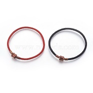 Steel Wire European Style Bracelet Making, with 316 Surgical Stainless Steel Clasps, Mixed Color, 8-1/8 inch(20.7cm)x3.5mm(MAK-L018-01)