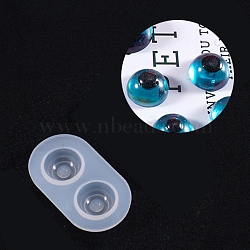 Silicone Molds, Resin Casting Molds, For UV Resin, Epoxy Resin Jewelry Making, Toy Eyes, White, 5.1x2.9cm, Inner Diameter: 1.6cm and 0.6cm(DIY-L021-15E)