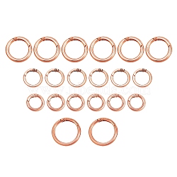 20Pcs 4 Sizes Alloy Spring Gate Rings, Cadmium Free & Lead Free, O Rings, Light Gold, 24.5~41x4~5mm(AJEW-SZ0001-35LG)