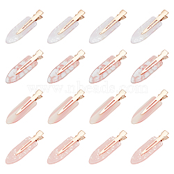 10 Pairs 5 Colors Cellulose Acetate(Resin) Alligator Hair Clips, with Iron Clip, No-Trace Bangs Hair Clip for Women and Girls, Arrow, Mixed Color, 60x17x10.5mm, 2 pairs/color(PHAR-CP0001-14)