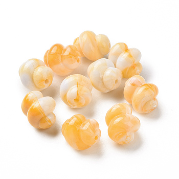 Two Tone Opaque Acrylic Beads, Conch, Sandy Brown, 14x11mm, Hole: 1.6mm, 500pcs/500g