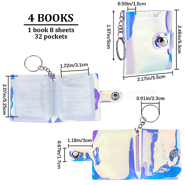 2 Inch Mini Laser PVC Photo Album with Ring Clasps(AJEW-WH0248-398B)-2