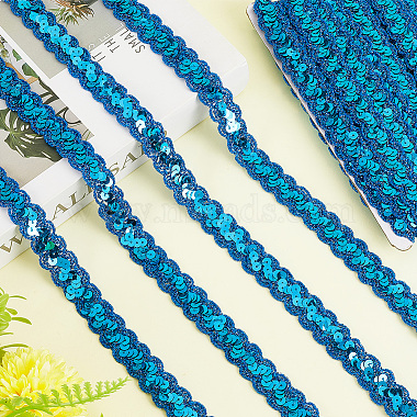 スパークルポリエステルパイレットレースリボン(OCOR-WH20007-15C)-3