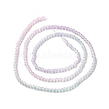 Transparent Gradient Color Glass Beads Strands(GLAA-H021-01A-06)-4