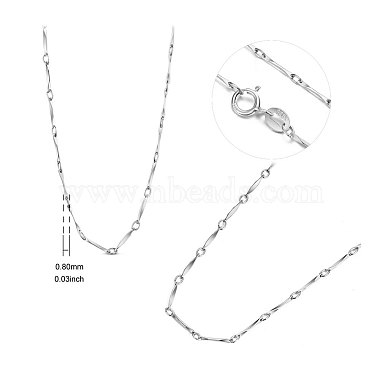 SHEGRACE 925 Sterling Silver Chain Necklaces(JN733A)-2