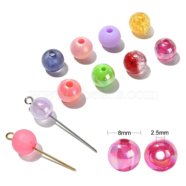 200Pcs 10 Styles Opaque Acrylic Beads(MACR-CJ0001-46)-2