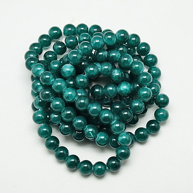 Chapelets de perles en verre craquelé peint(X-DGLA-Q023-8mm-YS40)-3