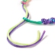Rainbow Color Polyester Braided Adjustable Bracelet Making for Women(BJEW-F454-04)-2