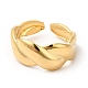 Ion Plating(IP) 304 Stainless Steel Twist Rope Shape Open Cuff Ring for Women(RJEW-E063-06G)-2