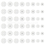 24 Pairs 4 Styles Zinc Alloy Snap Buttons, Garment Buttons, Sewing Accessories, Platinum, 15~23x5.5~6mm, Hole: 2~3x1.5mm, 6 pair/style(FIND-FG0004-96P)