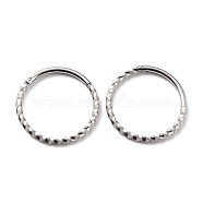 Twisted Ring Hoop Earrings for Girl Women, Chunky 304 Stainless Steel Earrings, Stainless Steel Color, 16x1mm, 18 Gauge(1mm)(STAS-K233-02E-P)