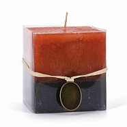 Cuboid-shape Aromatherapy Smokeless Candles, with Box, for Wedding, Party, Votives, Oil Burners and Home Decorations, Coral, 7.1x7.1x7.65cm(DIY-H141-A02)