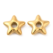 Ion Plating(IP) 304 Stainless Steel Beads, Star, Golden, 12x12.5x3.4mm, Hole: 3.7mm(STAS-D084-16G)