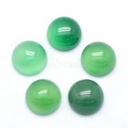 Natural Green Onyx Agate Cabochons, Half Round, 12x5~6mm(X-G-P393-R38-12mm)