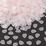 Plastic Sequins Beads, Matte Style, Sewing Craft Decorations, Strawberry, Misty Rose, 7x6x0.3mm(PVC-R024-05A)