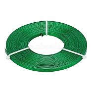 Aluminum Wire, Flat Craft Wire, Bezel Strip Wire for Cabochons Jewelry Making, Medium Sea Green, 5x1mm, about 10m/roll(AW-WH0002-09G-01)