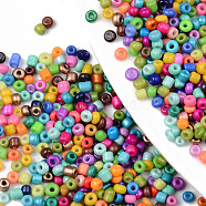 12/0 Glass Seed Beads, Mixed Style, Round Hole, Round, Mixed Color, 12/0, 2.5~3x1.5~2.5mm, Hole: 0.8mm, about 44000pcs/bag, about 450g/bag(SEED-R051-05)