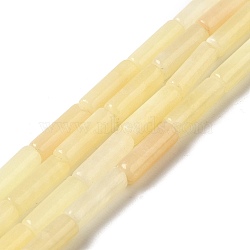 Natural Yellow Jade Beads Strands, Column, 13.5~14x4~4.5mm, Hole: 1.2mm, about 28pcs/strand, 15.16''(38.5cm)(G-D464-39)