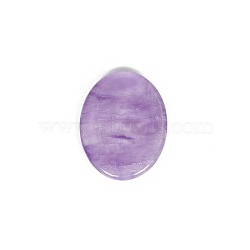 Natural Amethyst Worry Stones, Massage Tools, Oval, 45x35mm(G-PW0007-134I)
