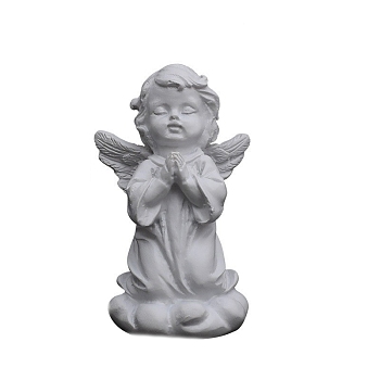 Resin Angels Statue, for Home Desktop Display Decorations, White, 50x90mm